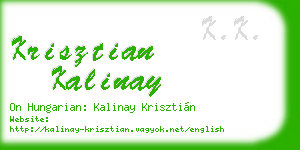 krisztian kalinay business card